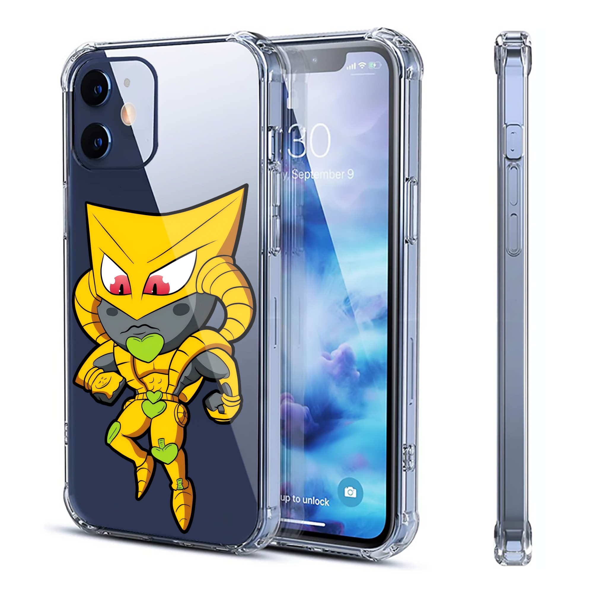 （画像用） ジョジョの奇妙な冒険 ディオ?ブランドー JoJo's Bizarre Adventure Dio Brando 【iPhone 12シリーズ対応】透明スマホケース（クリアソフトケース）